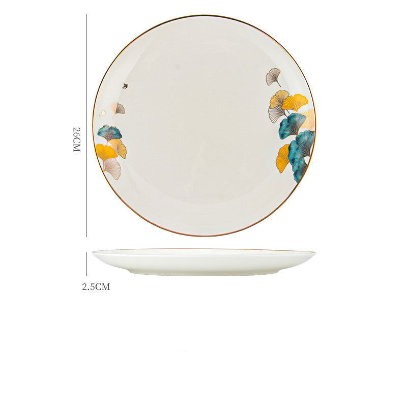 Dinner Plates Ceramic Steak Plate Web Porcelain - Grand Goldman