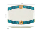 Dinner Plates Ceramic Steak Plate Web Porcelain - Grand Goldman