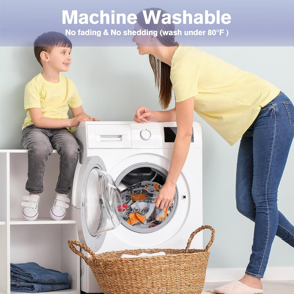 Dinosaur Gifts Toys for Boys Girls - Glow in The Dark Dino Blanket Best Christmas Birthday Valentine's Day Easter Presents for Kids Age 1 2 3 4 5 6 7 8 9 10 Year Old Child Teen Soft Throw 50"x60" - Grand Goldman