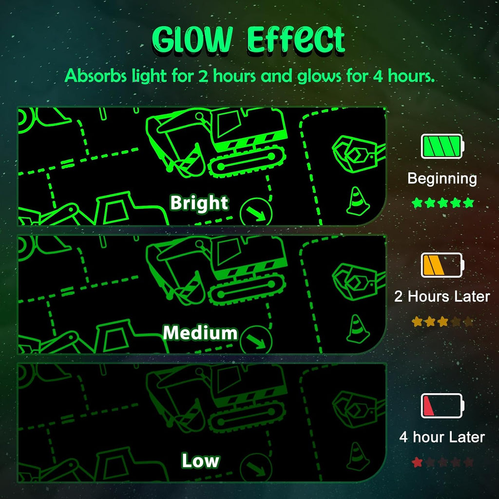 Dinosaur Gifts Toys for Boys Girls - Glow in The Dark Dino Blanket Best Christmas Birthday Valentine's Day Easter Presents for Kids Age 1 2 3 4 5 6 7 8 9 10 Year Old Child Teen Soft Throw 50"x60" - Grand Goldman