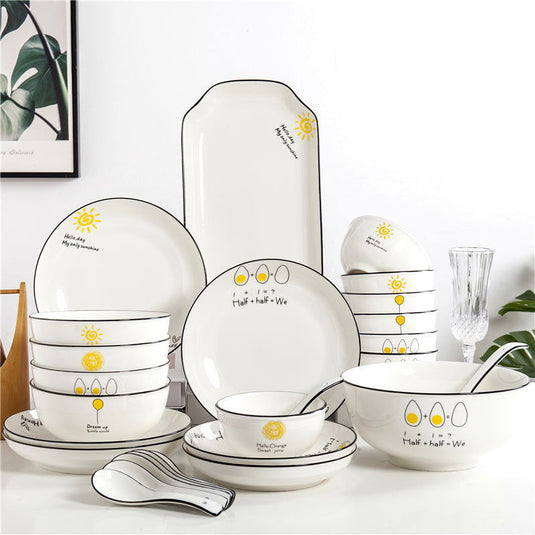 Dishes set household ceramics - Grand Goldman