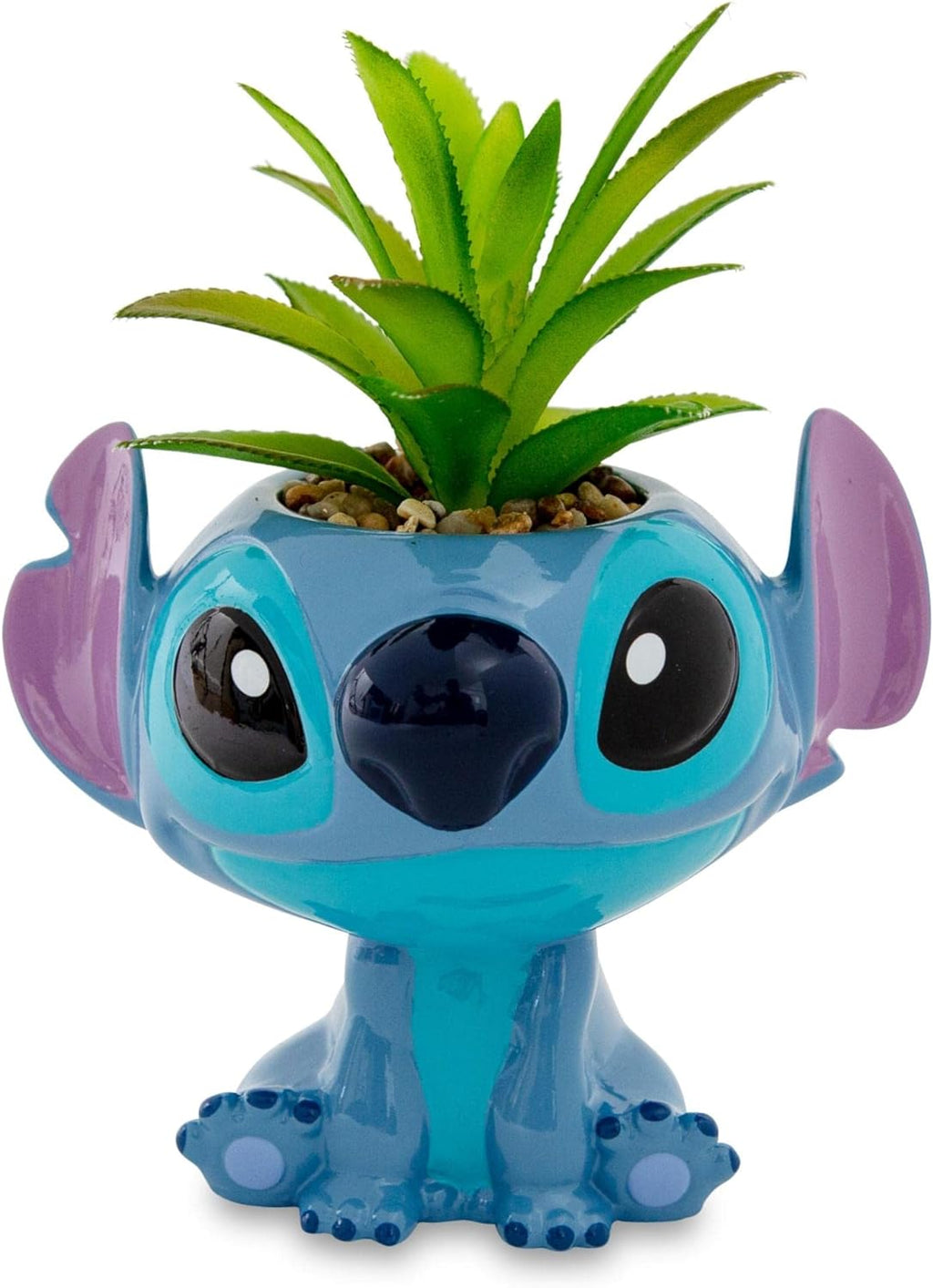 Disney Lilo & Stitch Pineapple 6-Inch Ceramic Planter with Artificial Succulent | Cute Flower Pot, Faux Indoor Plants - Grand Goldman