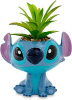 Disney Lilo & Stitch Pineapple 6-Inch Ceramic Planter with Artificial Succulent | Cute Flower Pot, Faux Indoor Plants - Grand Goldman