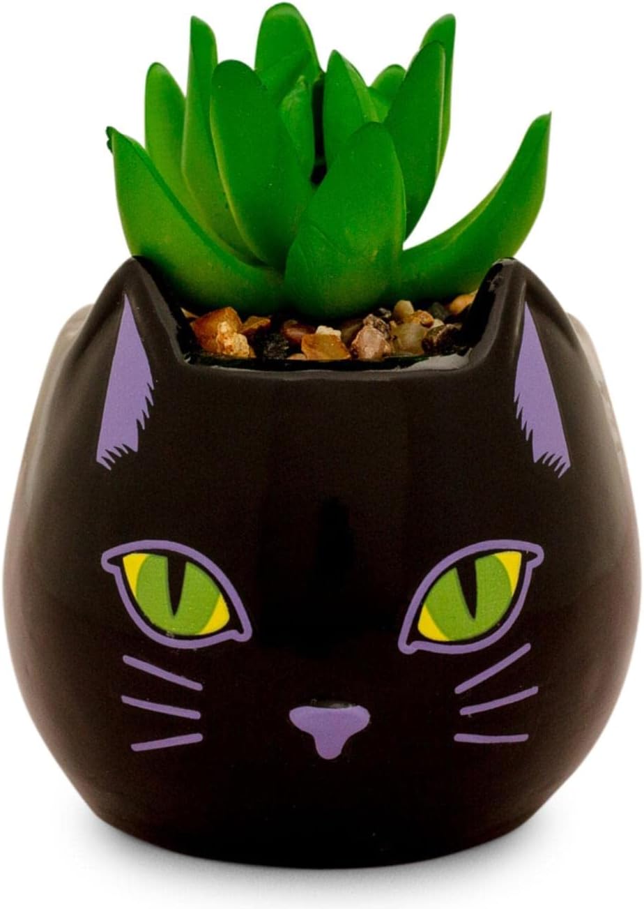 Disney Lilo & Stitch Pineapple 6-Inch Ceramic Planter with Artificial Succulent | Cute Flower Pot, Faux Indoor Plants - Grand Goldman