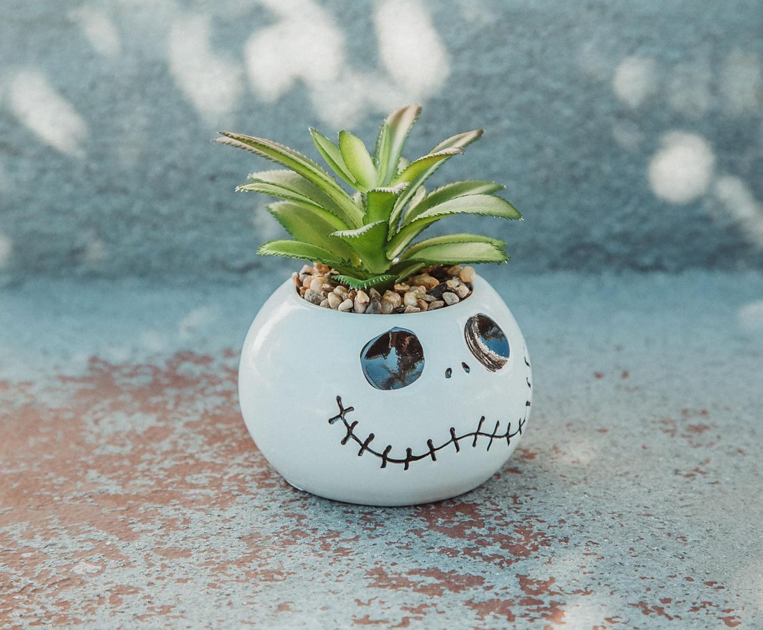 Disney Lilo & Stitch Pineapple 6-Inch Ceramic Planter with Artificial Succulent | Cute Flower Pot, Faux Indoor Plants - Grand Goldman