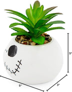 Disney Lilo & Stitch Pineapple 6-Inch Ceramic Planter with Artificial Succulent | Cute Flower Pot, Faux Indoor Plants - Grand Goldman