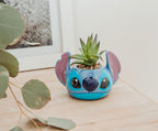 Disney Lilo & Stitch Pineapple 6-Inch Ceramic Planter with Artificial Succulent | Cute Flower Pot, Faux Indoor Plants - Grand Goldman