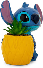 Disney Lilo & Stitch Pineapple 6-Inch Ceramic Planter with Artificial Succulent | Cute Flower Pot, Faux Indoor Plants - Grand Goldman