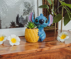 Disney Lilo & Stitch Pineapple 6-Inch Ceramic Planter with Artificial Succulent | Cute Flower Pot, Faux Indoor Plants - Grand Goldman
