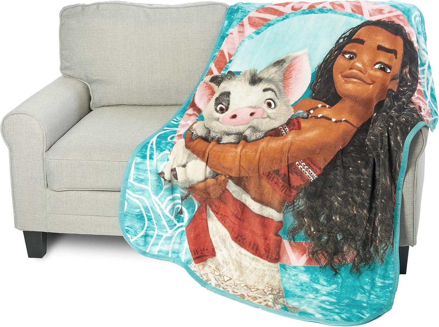 Disney's Moana, "Voyagers" Micro Raschel Throw Blanket, 46" x 60", Multi Color - Grand Goldman