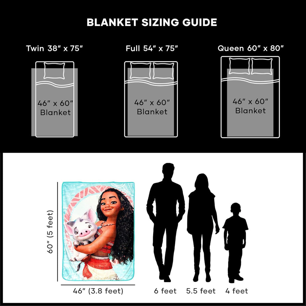 Disney's Moana, "Voyagers" Micro Raschel Throw Blanket, 46" x 60", Multi Color - Grand Goldman