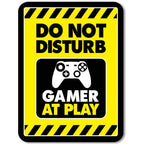 Do not Disturb Gamer at Play Metal Tin Signs Posters Plate Wall Decor for Bars Game Room Man Cave Cafe Club Retro Posters Plaque - Grand Goldman
