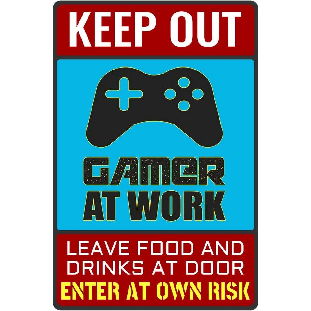 Do not Disturb Gamer at Play Metal Tin Signs Posters Plate Wall Decor for Bars Game Room Man Cave Cafe Club Retro Posters Plaque - Grand Goldman