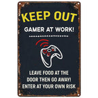 Do not Disturb Gamer at Play Metal Tin Signs Posters Plate Wall Decor for Bars Game Room Man Cave Cafe Club Retro Posters Plaque - Grand Goldman