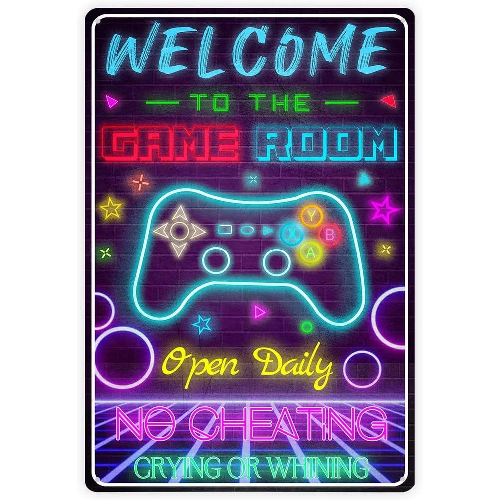 Do not Disturb Gamer at Play Metal Tin Signs Posters Plate Wall Decor for Bars Game Room Man Cave Cafe Club Retro Posters Plaque - Grand Goldman
