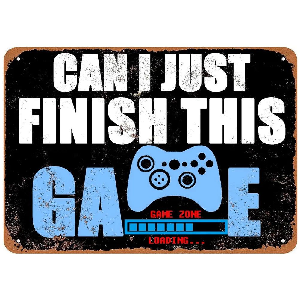 Do not Disturb Gamer at Play Metal Tin Signs Posters Plate Wall Decor for Bars Game Room Man Cave Cafe Club Retro Posters Plaque - Grand Goldman