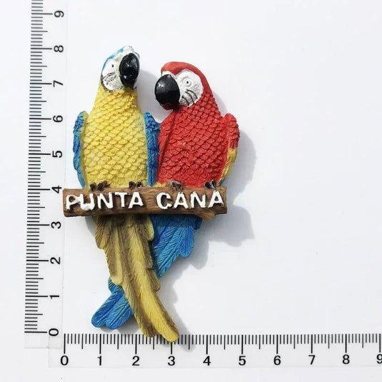 Dominican Republic Black Lady Carnival Bus Santa Domingo Church Punta Cana Macaw Resin fridge Magnet Tourist Souvenirs - Grand Goldman