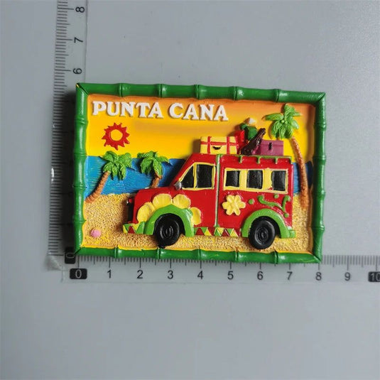 Dominican Tourist Souvenir decorative crafts painted magnet fridge magnets - Grand Goldman