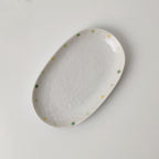 Dot Ceramic Plate Set Small Breakfast Plate Dessert Plate Flavor Plate Oval Plate - Grand Goldman