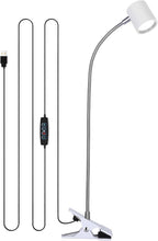 Dott Arts Desk Lamp,USB Clip On Light with 3 Color Modes,LED 10 Levels Brightness Reading Light, 360°Gooseneck Book Light,Eye-Care Reading Lamp for Home Office,Headboards Black - Grand Goldman