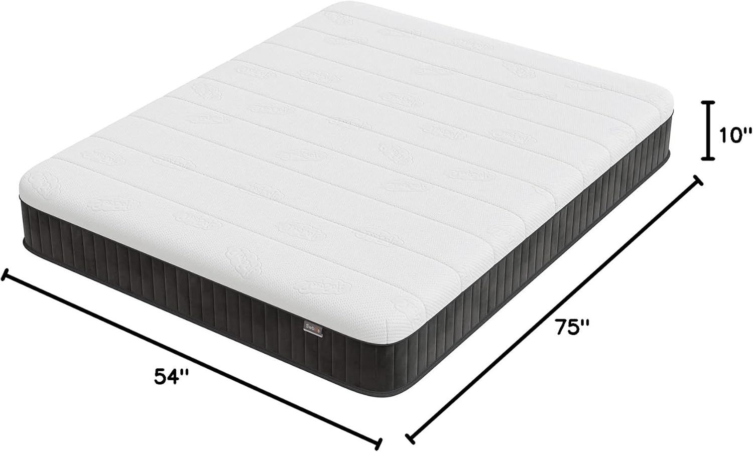 Double Mattress, 10 Inch Hybrid Full Size Mattress, Memory Foam Mattress with Pocket Springs, Full Bed Mattress in a Box Pressure Relief & Firm Mattress Double Size - Grand Goldman