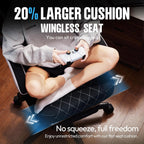 Dowinx Gaming Chair Fabric with Pocket Spring Cushion, High Back Ergonomic Computer Chair with Footrest for Adults, Massage Lumbar Support Swivel Game Chair for Office Gaming 300LBS, Black - Grand Goldman