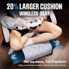 Dowinx Gaming Chair Fabric with Pocket Spring Cushion, High Back Ergonomic Computer Chair with Footrest for Adults, Massage Lumbar Support Swivel Game Chair for Office Gaming 300LBS, Black - Grand Goldman