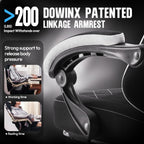 Dowinx Gaming Chair Fabric with Pocket Spring Cushion, High Back Ergonomic Computer Chair with Footrest for Adults, Massage Lumbar Support Swivel Game Chair for Office Gaming 300LBS, Black - Grand Goldman