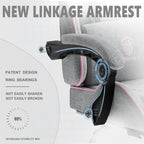 Dowinx Gaming Chair Fabric with Pocket Spring Cushion, Massage Game Chair Cloth with Headrest, Ergonomic Computer Chair with Footrest 290LBS, Black - Grand Goldman