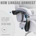 Dowinx Gaming Chair Fabric with Pocket Spring Cushion, Massage Game Chair Cloth with Headrest, Ergonomic Computer Chair with Footrest 290LBS, Black - Grand Goldman