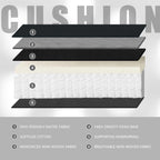 Dowinx Gaming Chair Fabric with Pocket Spring Cushion, Massage Game Chair Cloth with Headrest, Ergonomic Computer Chair with Footrest 290LBS, Black - Grand Goldman