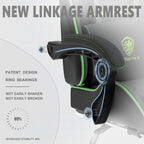 Dowinx Gaming Chair Fabric with Pocket Spring Cushion, Massage Game Chair Cloth with Headrest, Ergonomic Computer Chair with Footrest 290LBS, Black - Grand Goldman