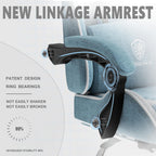 Dowinx Gaming Chair Fabric with Pocket Spring Cushion, Massage Game Chair Cloth with Headrest, Ergonomic Computer Chair with Footrest 290LBS, Black - Grand Goldman