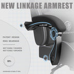 Dowinx Gaming Chair Fabric with Pocket Spring Cushion, Massage Game Chair Cloth with Headrest, Ergonomic Computer Chair with Footrest 290LBS, Black - Grand Goldman