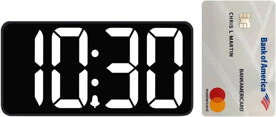 DreamSky Small Digital Alarm Clock for Bederoom, Large Big Numbers Display with Brightness Dimmer, Electric Bedside Desk Clock with USB Charging Port, Adjustable Alarm Volume, 12/24H, Snooze - Grand Goldman