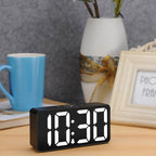 DreamSky Small Digital Alarm Clock for Bederoom, Large Big Numbers Display with Brightness Dimmer, Electric Bedside Desk Clock with USB Charging Port, Adjustable Alarm Volume, 12/24H, Snooze - Grand Goldman
