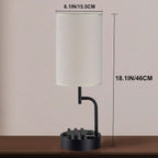 Dreamholder Table Lamp with 3 USB Charging Ports, Modern Desk Lamp with AC Outlet and Phone Stands, Perfect Bedside Lamp for Bedroom, Living Room, Office (Pack of 2), Cream - Grand Goldman