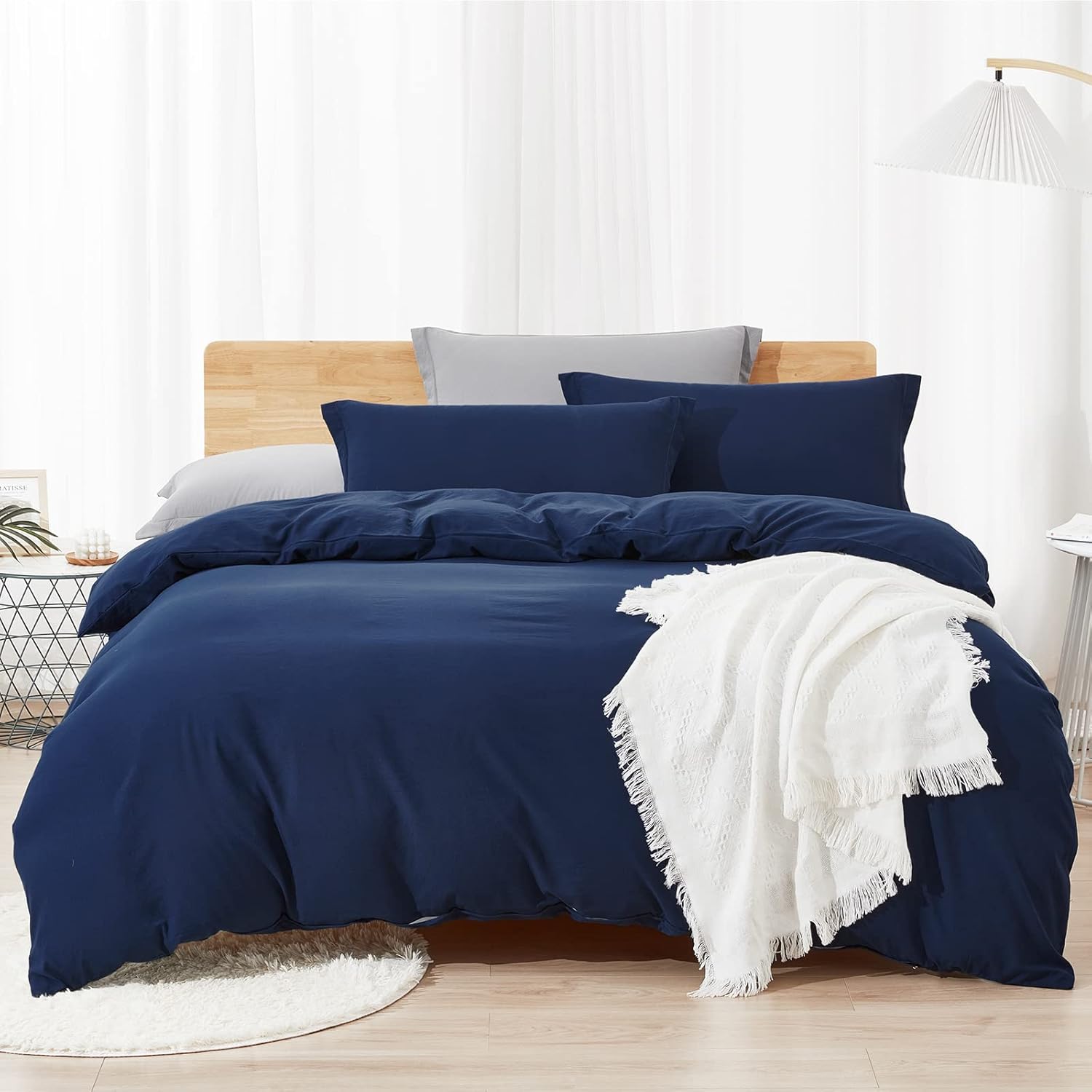 Dreaming Wapiti Duvet Cover Queen,Washed Microfiber Pink Queen Size Duvet Cover Set,Solid Color - Soft and Breathable with Zipper Closure & Corner Ties (Pink Mocha, Queen) - Grand Goldman