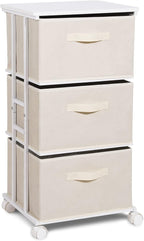 Dresser Storage with 3 Drawers, Fabric Dresser Tower, Vertical Storage Unit for Bedroom, Closet, Office, Black - Grand Goldman