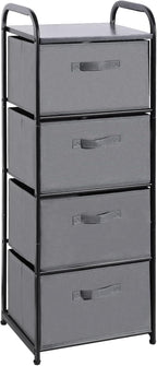 Dresser Storage with 3 Drawers, Fabric Dresser Tower, Vertical Storage Unit for Bedroom, Closet, Office, Black - Grand Goldman