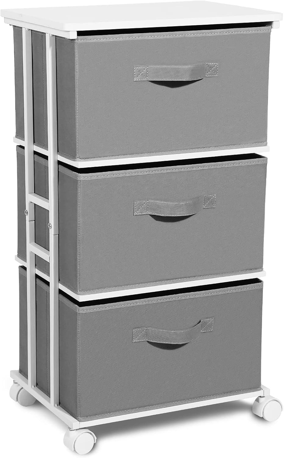 Dresser Storage with 3 Drawers, Fabric Dresser Tower, Vertical Storage Unit for Bedroom, Closet, Office, Black - Grand Goldman