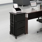 Dresser Storage with 3 Drawers, Fabric Dresser Tower, Vertical Storage Unit for Bedroom, Closet, Office, Black - Grand Goldman