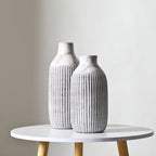 Dried Flower Vase Ceramic Vertical Pattern Ornaments - Grand Goldman