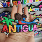 Dubai Tanzania Antigua New York Bahamas Puerto Rico Finland Barbados Argentina Kenya Cancun Mexico Jamaica PVC Fridge Magnet - Grand Goldman