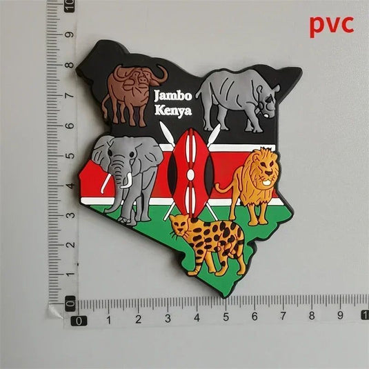 Dubai Tanzania Antigua New York Bahamas Puerto Rico Finland Barbados Argentina Kenya Cancun Mexico Jamaica PVC Fridge Magnet - Grand Goldman