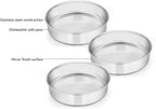 E-far 8 Inch Cake Pan Set of 3, Stainless Steel Round Layer Cake Baking Pans, Non-Toxic & Healthy, Mirror Finish & Dishwasher Safe - Grand Goldman