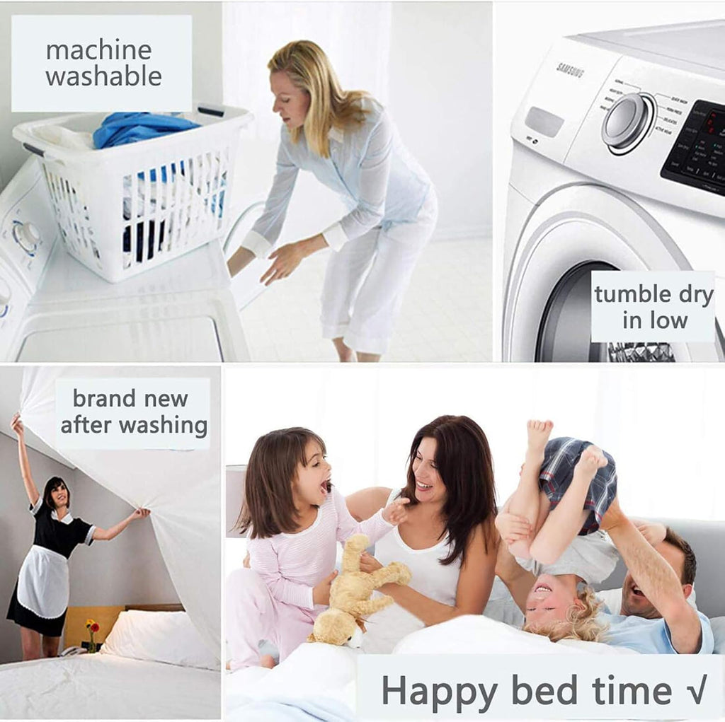 EASELAND All Season Queen Size Soft Quilted Down Alternative Comforter Reversible Duvet Insert with Corner Tabs,Winter Summer Warm Fluffy,White,88x88 inches - Grand Goldman