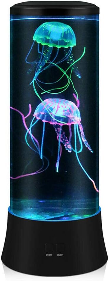 EDIER Jellyfish Lamp,LED Fantasy Jellyfish Light Lamp,7 Color Setting Jellyfish Tank Table Lamp Decorations for Home Office Decor Great Gifts for Kids - Grand Goldman