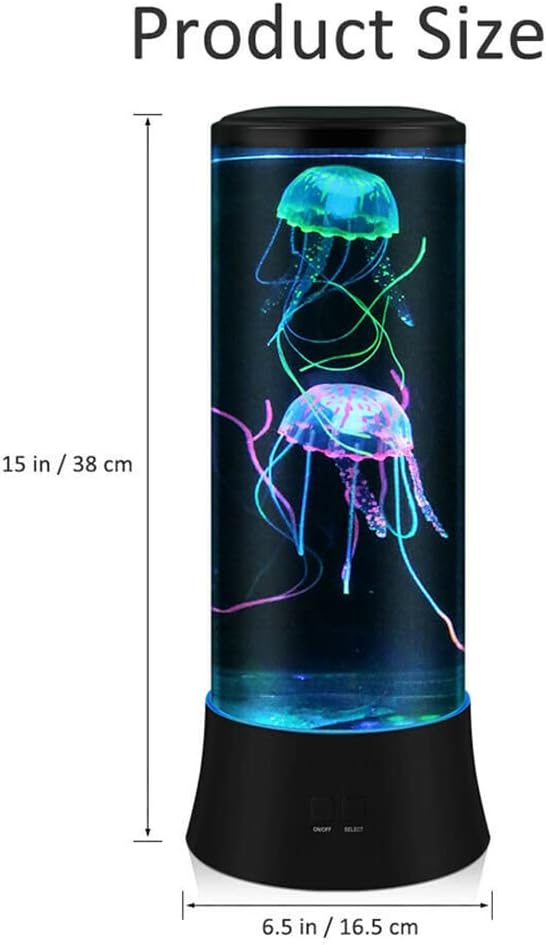 EDIER Jellyfish Lamp,LED Fantasy Jellyfish Light Lamp,7 Color Setting Jellyfish Tank Table Lamp Decorations for Home Office Decor Great Gifts for Kids - Grand Goldman