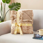 EHEYCIGA Electric Heated Blanket Throw Faux Fur, 10 Hours Auto Shut Off 9 Heating Levels Heating Blanket Throw, Soft Warm Heated Blanket Fast Heating, Faux Fur & Sherpa - Grand Goldman